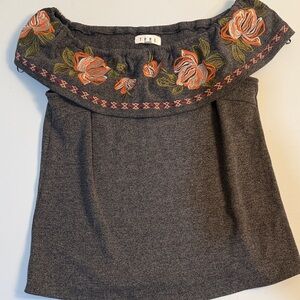 Women’s THML Boho Blouse Embroidered Sz Sm Cottage Core